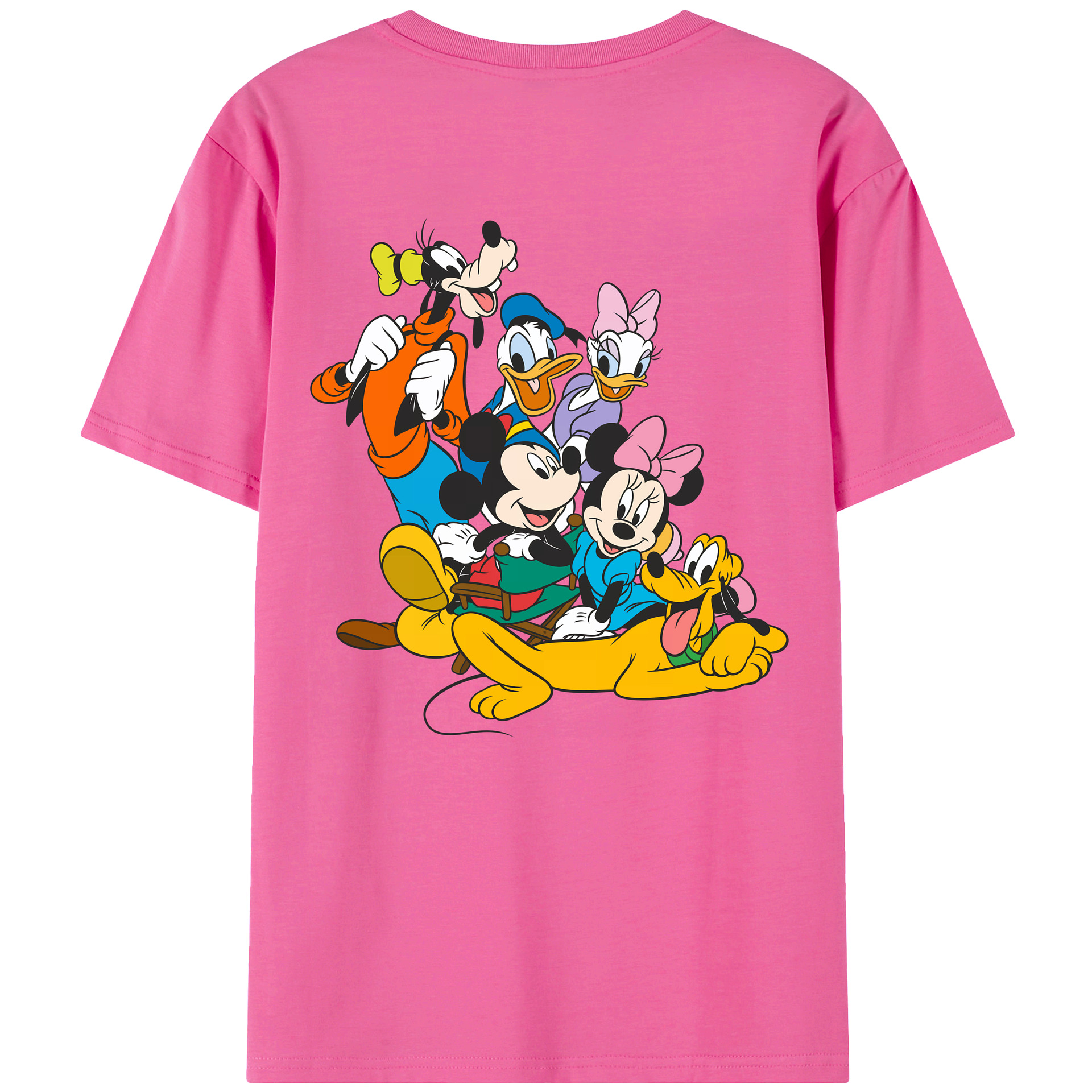 （画像用） ミッキーマウス Mickey Mouse レディース半袖Tシャツ(バックプリント)